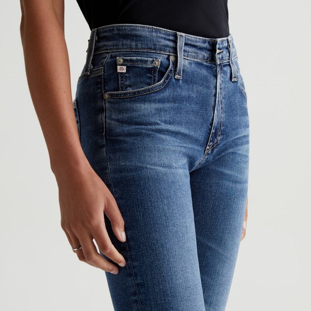 Adriano Goldschmied Medium Wash Farrah High-Rise Skinny Jeans - 29R